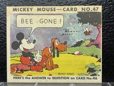 1935 Walt Disney Mickey Mouse Bubble Gum Question Card #47 Type 2 picture