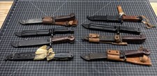 Lot of 8 Vintage Cold War Polish Soviet Style Bayonet Knife Original Scabbard A4 picture
