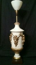 NARDINI STUDIO Hollywood Regency NeoClassic Ceramic Table Lamp Floor White Gold picture