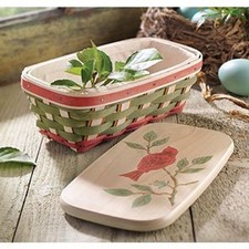 Longaberger 2014 Mothers Day Basket Complete set Woodcrafts Bird Lid picture