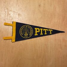 Vintage 1950s University of Pittsburgh 4x9 Felt Pennant Flag picture