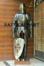 X-Mas Full Size 6 Feet Knights Templar Suit Of Armour Medieval Roman Armor Suit picture