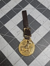 VINTAGE Caterpillar Brass Luggage Tag Accessory 995 Pivot Steer Wheel Loader picture