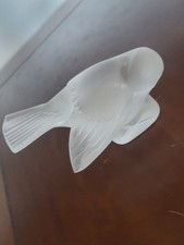Cristal Lalique Frosted Crystal Sparrow Bird Figurine France picture