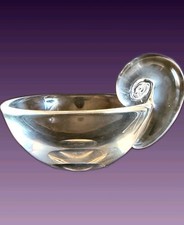 Vintage Steuben Signed Crystal Snail Olive Bowl By John Dreves Design  picture