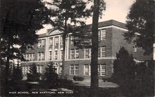 New Hartford High School New York NY Seneca Turnpike to Clinton Vtg Postcard F28 picture