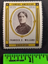 Vintage Frances Willard Famous Americans Poster Stamp picture
