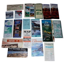 Vtg Travel Maps Brochures Lot Colorado Arapahoe Basin Aspen Lake Placid Ephemera picture