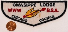 MERGED BOY SCOUT BSA OA OWASIPPE 110 175 246 CHICAGO AREA F2 TWILL FLAP TED picture