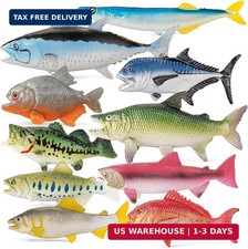 10PCS Ocean & Freshwater Fish Toy Figures Set, Fake Fish, Fake Fish Figurines, E picture