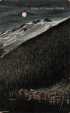 Glacier House Selkirk Mountains Canada Moonlight Railway Hotel Vtg Postcard H51 picture