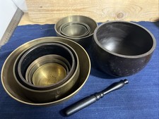 Vintage Japanese Temple Orin Singing Bowl Set 11 picture