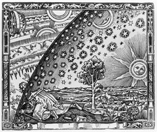 Flammarion Firmament 1888 Vintage Astronomy Wood Engraving Reprint Wall Art picture