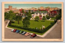 Vtg Bruno's Country Club Jersey City NJ Linen Postcard Cars 1940s 1950s picture
