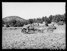 Photo:Pie Town New Mexico 1930s Tractor from Truck on Farm picture