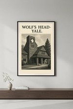 Yale Wolf's Head Society Poster 🐺🏛️ - 16x24” Premium Art Print 200GSM 💎 picture