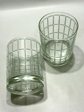 2 Raised Mint Green String Cane Design 10 Oz. Drinking Glasses Tactile picture