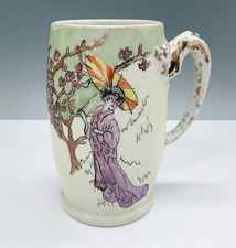Antique Jean Pouyat Limoges Hand Painted Geisha Japonisme Mug JPL 5.75