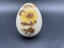 Vintage Ceramic Sunflower Decorated Egg picture
