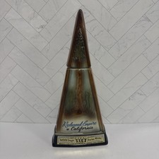 Vintage EMPTY USED Jim Beam Decanter Redwood Empire California Ceramic picture