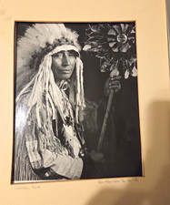 Mounted B&W Photo Native American Sioux Headdress Wa-Kan-Wa-Ya-Ko-Pi picture