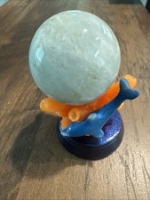 Carribean Calcite Crystal Sphere On Fish Stand 139 Grams 46 mm picture