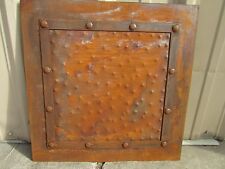 Rustic Iron Hammered Metal Panels-12x12-Handmade-Rust Finish-Furniture Projects picture