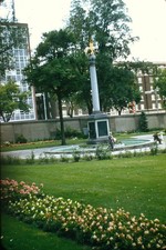 c1960's Kodachrome Red Border 35mm Slide Montreal Dominion Square Fountain picture