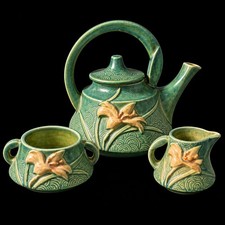 ROSEVILLE: Magnolia green tea set, 1943. Beautiful Condition . picture