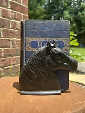 Vintage Heavy Cast Iron Horse Head Bookends | Set Of 2 picture