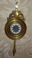 Waterbury Antique Pendulum Bob Ornate Sandwich Glass Floral Parlor Mantel Clock picture