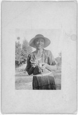 Unidentified African American Woman Outdoors Portrait 1935 Smiling Summer picture