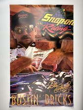 Dale Earnhardt Snap-On Brickyard 400 Bustin' Bricks Racing Poster NASCAR 22x35.5 picture