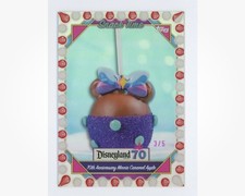 Minnie Caramel Apple Red White Bulb /5 2025 Topps Disneyland 70th Anniversary SP picture