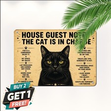 Visiting Our House Rules Funny Tin Sign House Guest Warning Metal Plaque 8x12 picture