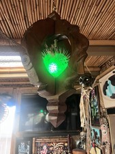NEW Witco Style Lamp W/Real Pufferfish lamp CcLED Tiki bar Oceanic picture