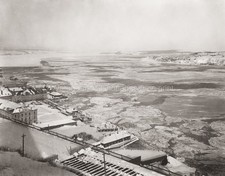 Quebec City St. Lawrence River Winter Ice Floes Waterfront Vtg. Photo 19thC. picture