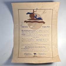 1933 USS Monterey Neptunus Rex Shellback Equator Crossing Certificate Navy paper picture