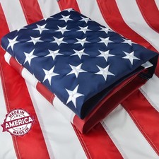 American Flag 2.5x4 FT Outdoor Embroidered Stars Sewn Stripes Brass Grommets picture
