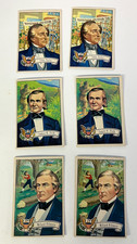 Vintage 1952 Bowman US Presidents Trading Cards Lot Of 6 Tyler Fillmore Polk A4 picture