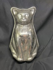 VINTAGE KITTY CAT SHAPED CAKE PAN CHOCOLATE MOLD 12” MADE IN PORTUGAL  NOS CUTE picture