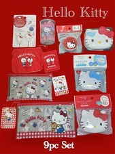 Sanrio Hello Kitty Daiso 9pcs Set Pouch Case Cable Protector Cotton Swab New picture