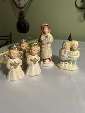Vintage Teena Flanner Christmas Figurine Lot of 5 Midwest of Cannon Falls picture