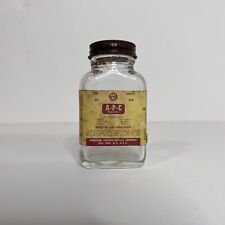 Vintage American Pharmaceutical Co. A-P-C Tablets Clear Glass Bottle APC Aspirin picture