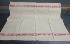 Vtg French Linen Tea Towel Fleur Bleue Torchon Le Bistrot Deadstock Macys Tag picture