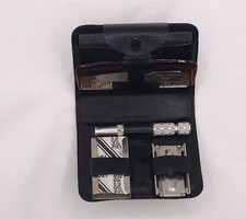 Vtg 1950's British Travel Shaving Kit Made England Gillette Sheffield Complete picture