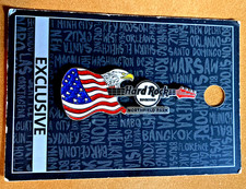 HARD ROCK CAFE NORTHFIELD PARK ROCKSINO AMERICAN FLAG EAGLE GUITAR PATRIOTIC PIN picture