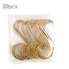 Holiday Christmas S Shaped Ornament Hooks ( 20 Pieces) Gold picture