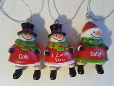 Ganz Snowman Ornament Jolly Jingles Christmas Bell Personalized Any Name picture