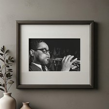 Vintage Dizzy Gilespie Jazz Great Photo Reprint Reproduction 4x6 5x7 picture